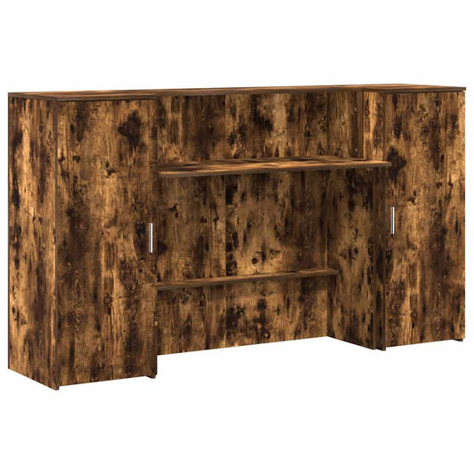 Empfangstheke Räuchereiche 180x50x103,5 cm Holzwerkstoff