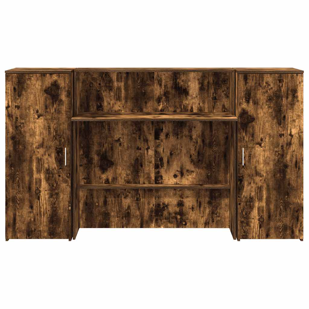Empfangstheke Räuchereiche 180x50x103,5 cm Holzwerkstoff