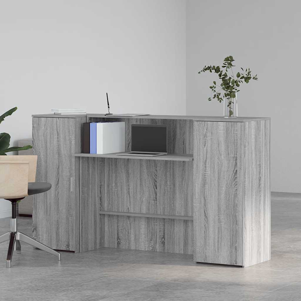 Empfangstheke Grau Sonoma 180x50x103,5 cm Holzwerkstoff
