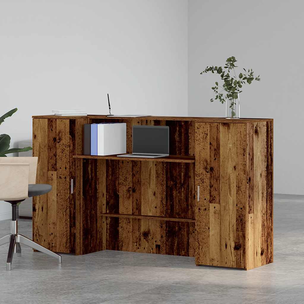 Empfangstheke Altholz-Optik 180x50x103,5 cm Holzwerkstoff