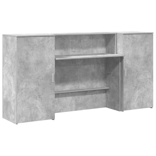 Empfangstheke Betongrau 200x50x103,5 cm Holzwerkstoff