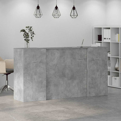 Empfangstheke Betongrau 200x50x103,5 cm Holzwerkstoff