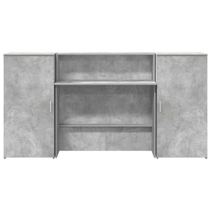 Empfangstheke Betongrau 200x50x103,5 cm Holzwerkstoff