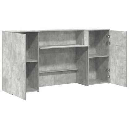 Empfangstheke Betongrau 200x50x103,5 cm Holzwerkstoff