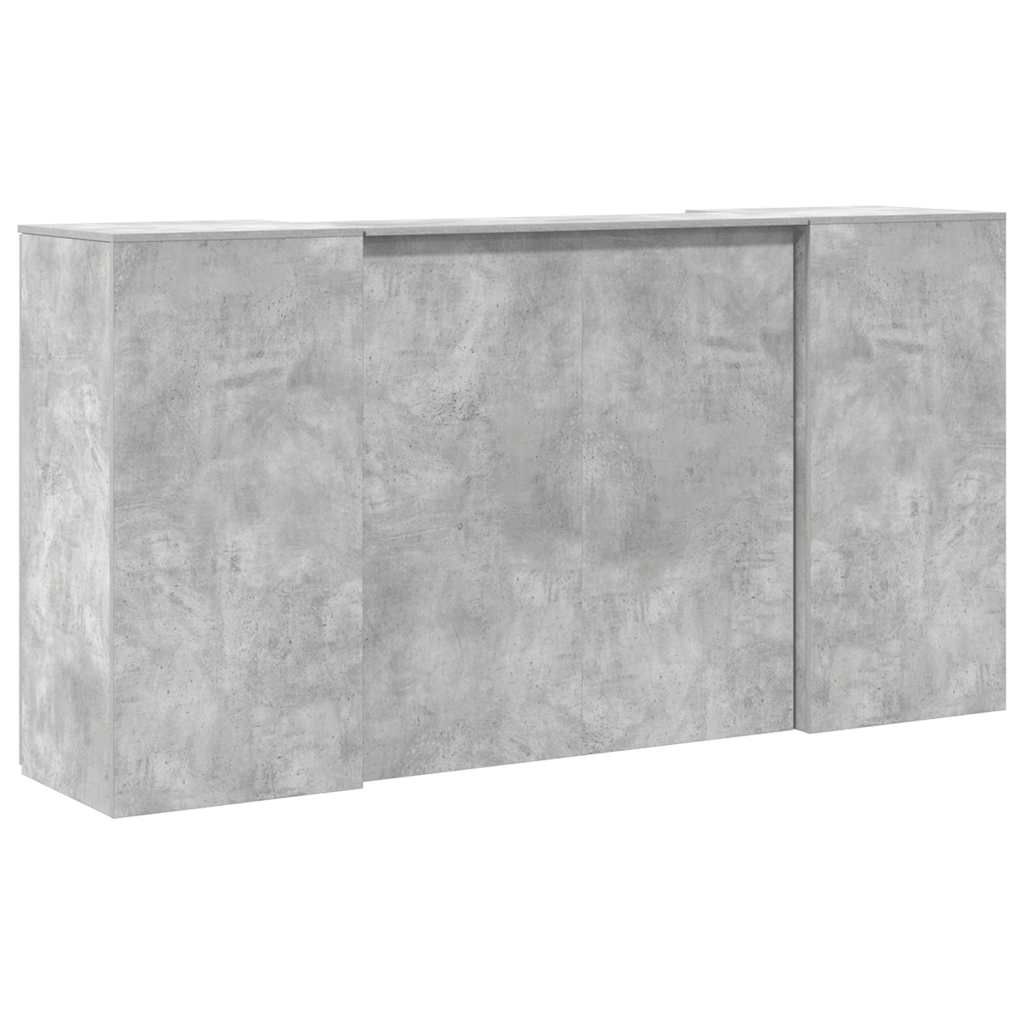 Empfangstheke Betongrau 200x50x103,5 cm Holzwerkstoff