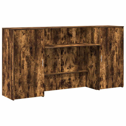 Empfangstheke Räuchereiche 200x50x103,5 cm Holzwerkstoff