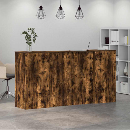 Empfangstheke Räuchereiche 200x50x103,5 cm Holzwerkstoff