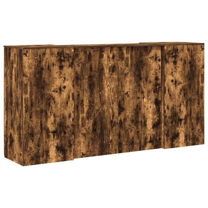 Empfangstheke Räuchereiche 200x50x103,5 cm Holzwerkstoff