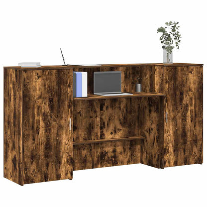 Empfangstheke Räuchereiche 200x50x103,5 cm Holzwerkstoff