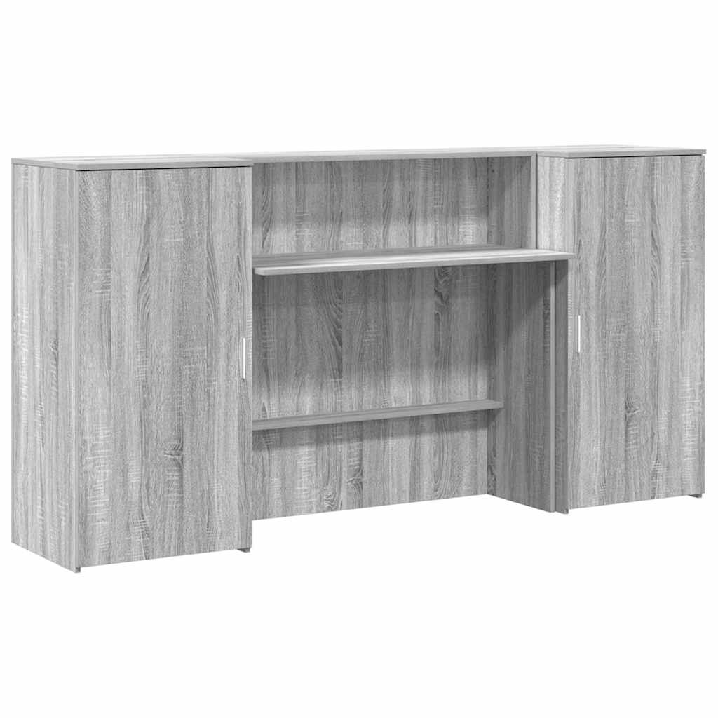 Empfangstheke Grau Sonoma 200x50x103,5 cm Holzwerkstoff
