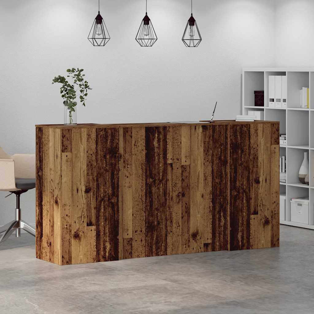 Empfangstheke Altholz-Optik 200x50x103,5 cm Holzwerkstoff