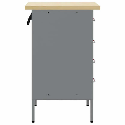 Werkbank Rot und Grau 50 x 55 x 85 cm Pulverbeschichteter Stahl