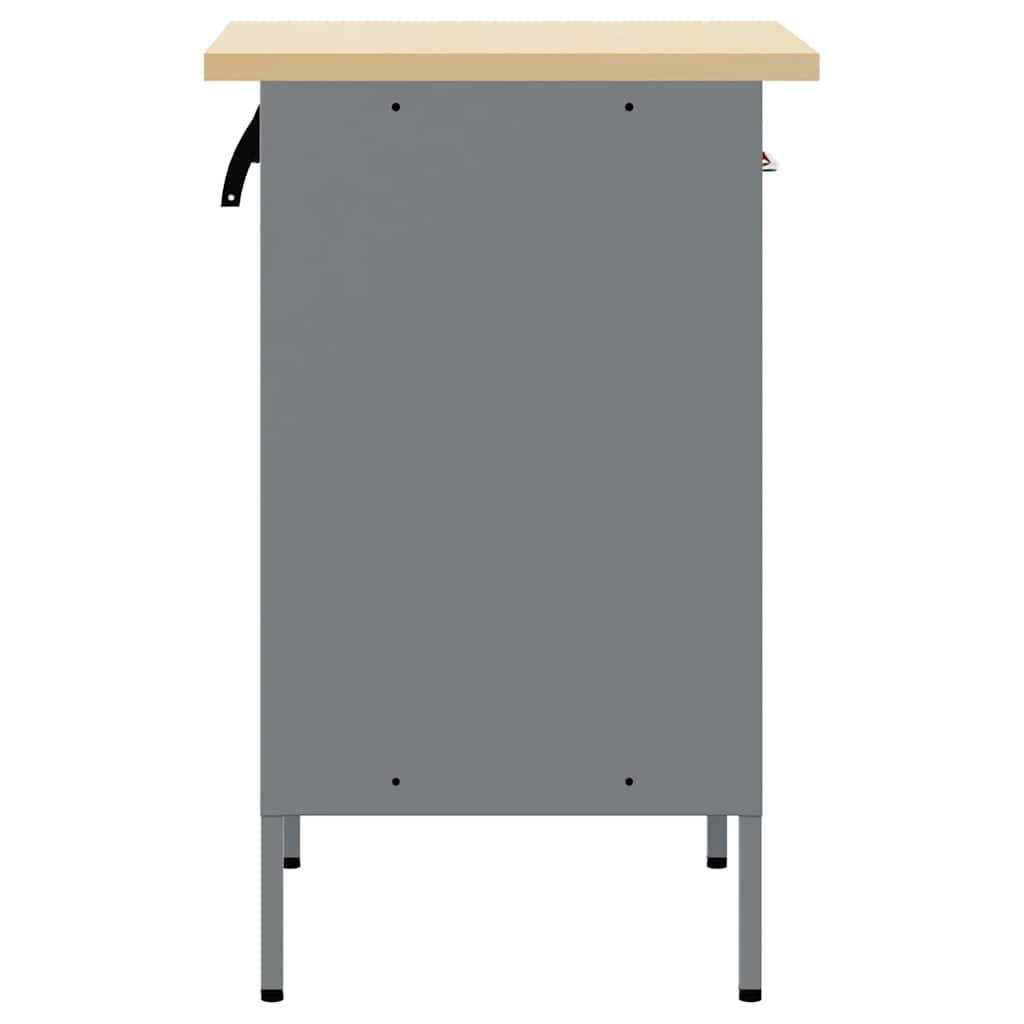 Werkbank Rot und Grau 50 x 55 x 85 cm Pulverbeschichteter Stahl