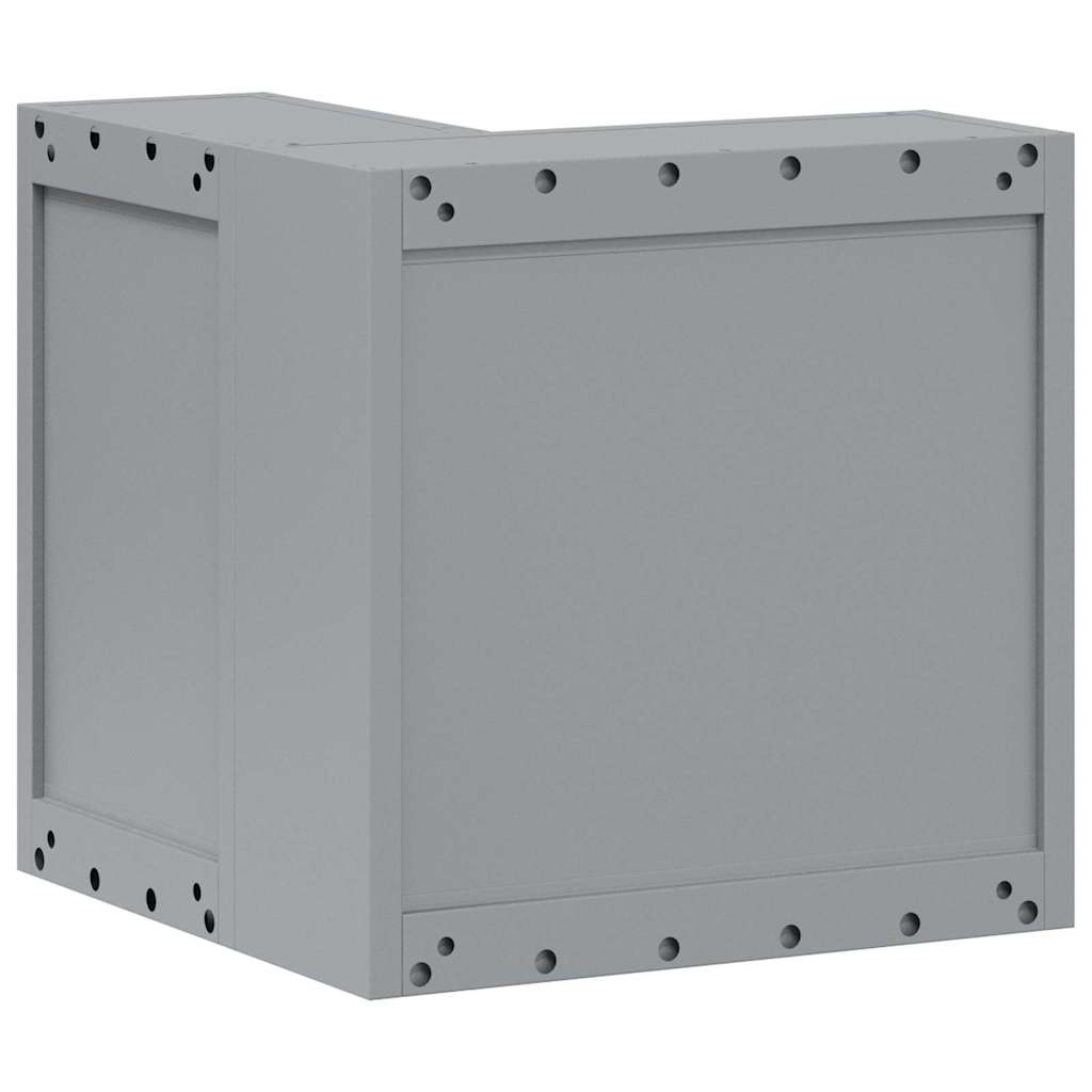 Werkzeugschrank mit Regal Rot und Grau 55 x 55 x 55 cm