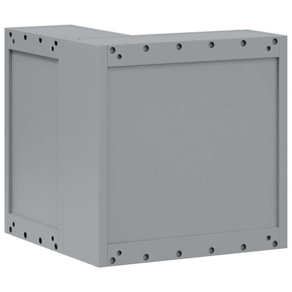 Werkzeugschrank mit Regal Rot und Grau 55 x 55 x 55 cm