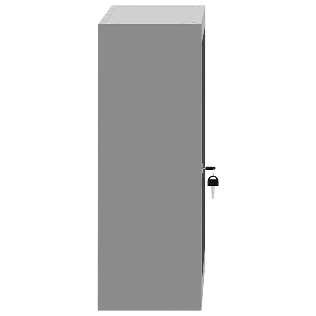 Werkzeugschrank mit Regal Schwarz und Grau 50 x 20 x 55 cm