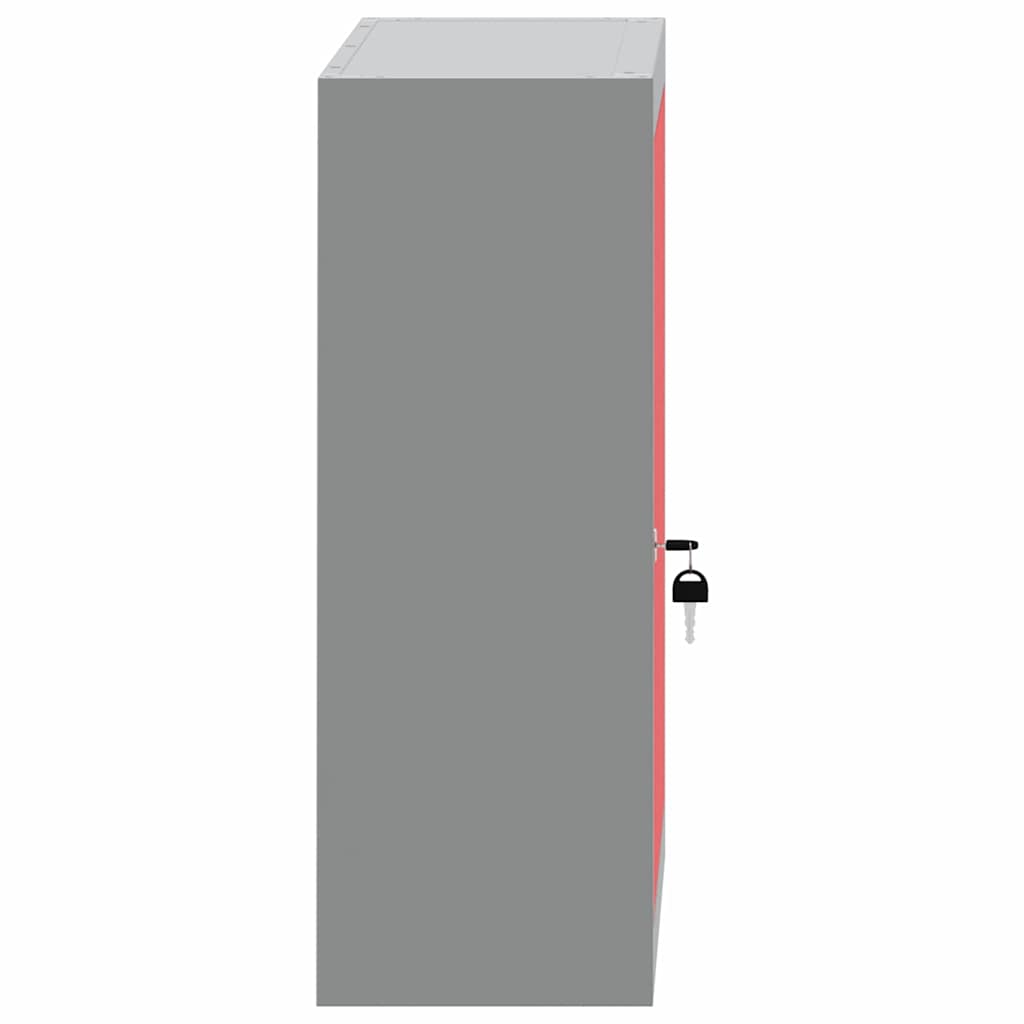 Werkzeugschrank mit Regal Rot und Grau 50 x 20 x 55 cm