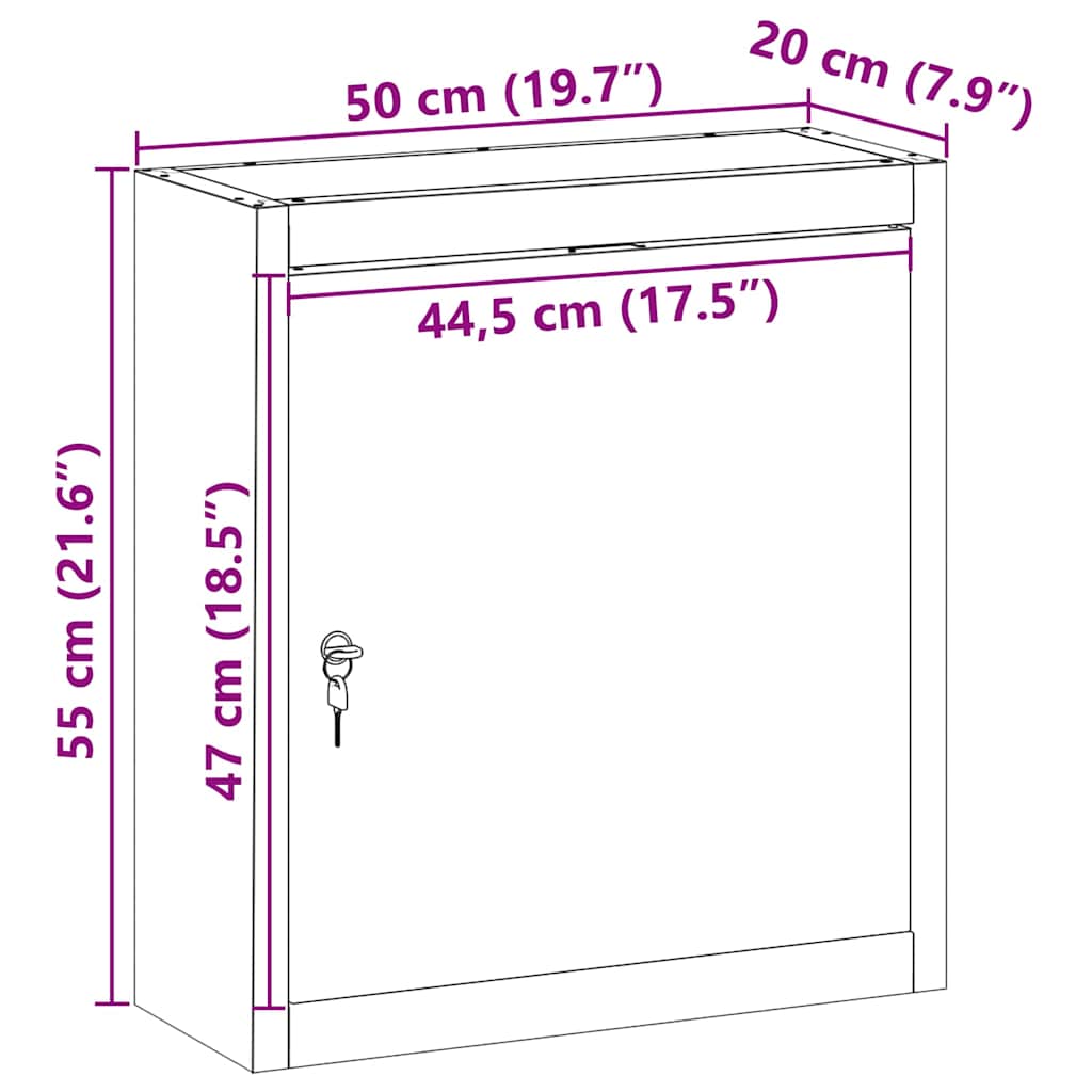 Werkzeugschrank mit Regal Rot und Grau 50 x 20 x 55 cm