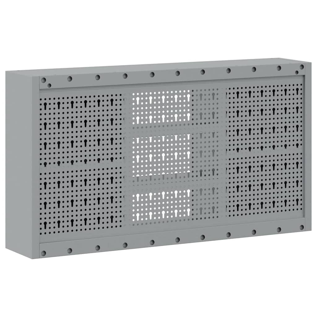 Werkzeugschrank mit Regal Schwarz und Grau 100 x 20 x 55 cm