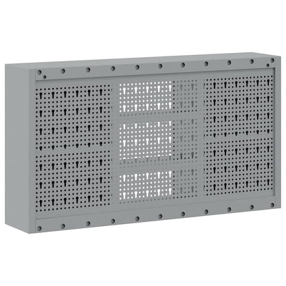 Werkzeugschrank mit Regal Schwarz und Grau 100 x 20 x 55 cm