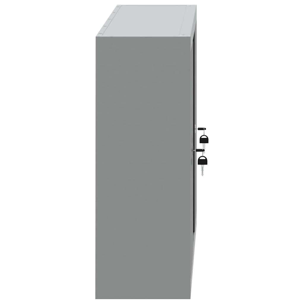 Werkzeugschrank mit Regal Schwarz und Grau 100 x 20 x 55 cm