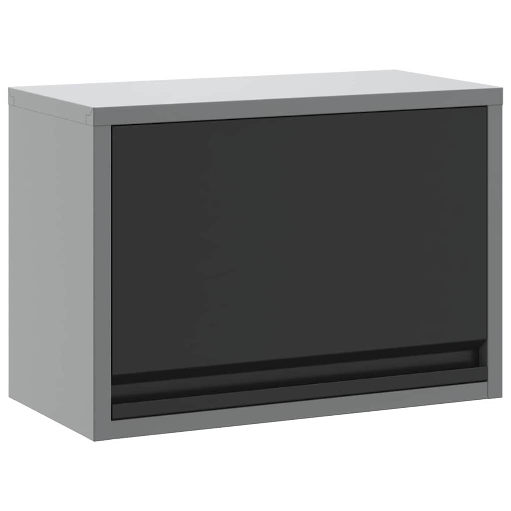 Werkzeugschrank mit Speicher Schwarz und Grau 50 x 25 x 35 cm