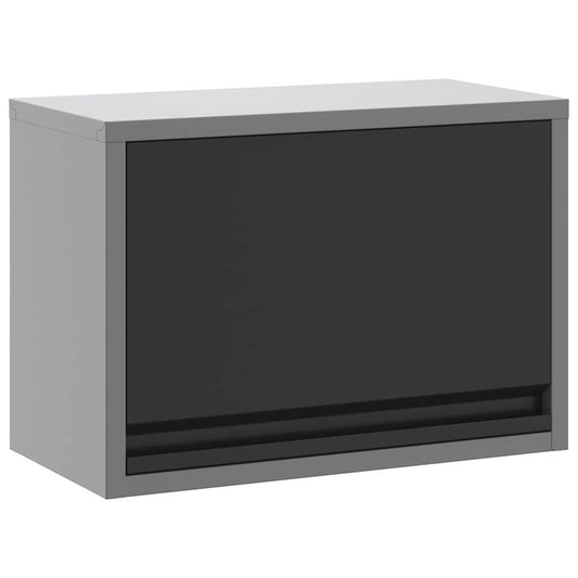 Werkzeugschrank mit Speicher Schwarz und Grau 50 x 25 x 35 cm