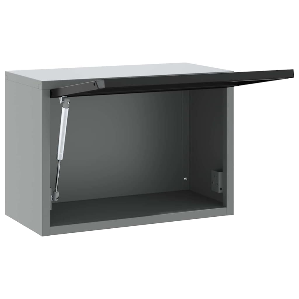 Werkzeugschrank mit Speicher Schwarz und Grau 50 x 25 x 35 cm
