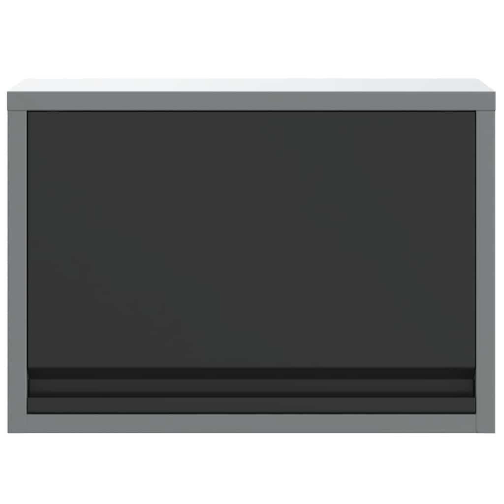 Werkzeugschrank mit Speicher Schwarz und Grau 50 x 25 x 35 cm