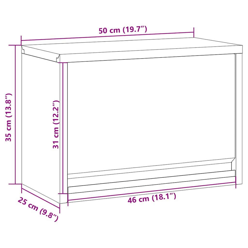 Werkzeugschrank mit Speicher Schwarz und Grau 50 x 25 x 35 cm