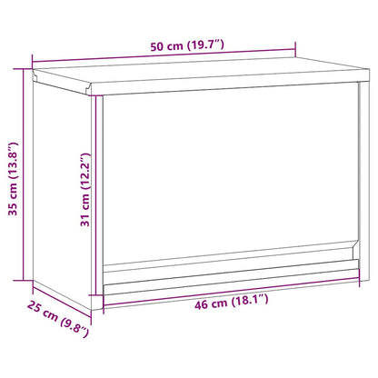 Werkzeugschrank mit Speicher Schwarz und Grau 50 x 25 x 35 cm
