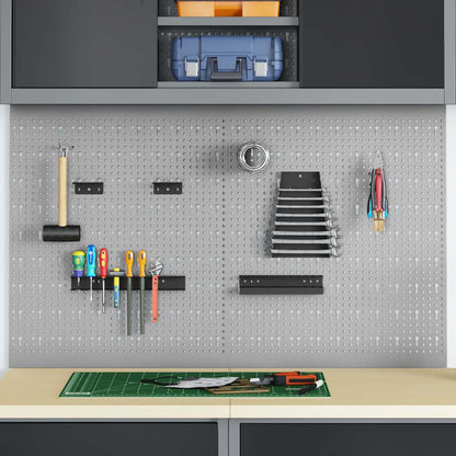 Aufbewahrungsbank 2 pcs Grau 100 x 1 x 60 cm