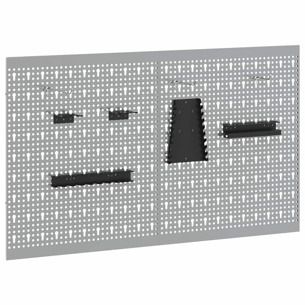 Aufbewahrungsbank 2 pcs Grau 100 x 1 x 60 cm