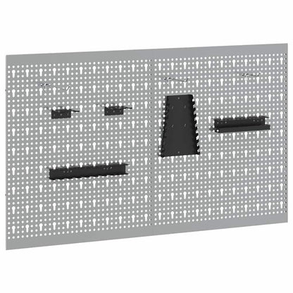 Aufbewahrungsbank 2 pcs Grau 100 x 1 x 60 cm