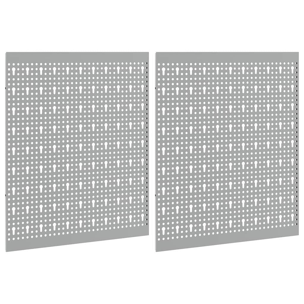Aufbewahrungsbank 2 pcs Grau 100 x 1 x 60 cm