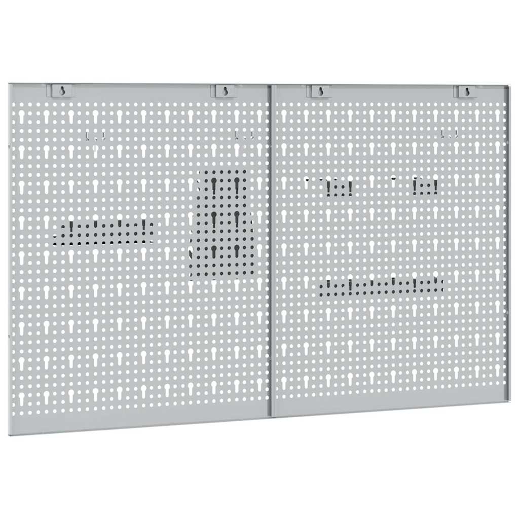 Aufbewahrungsbank 2 pcs Grau 100 x 1 x 60 cm