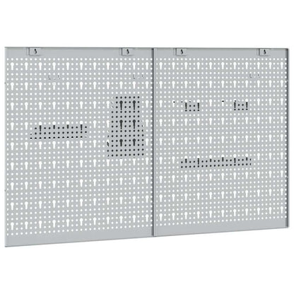 Aufbewahrungsbank 2 pcs Grau 100 x 1 x 60 cm