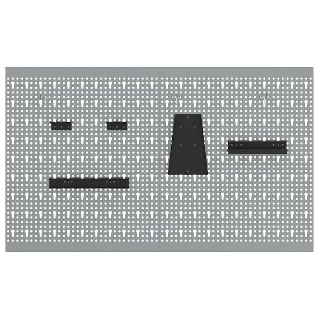 Aufbewahrungsbank 2 pcs Grau 100 x 1 x 60 cm