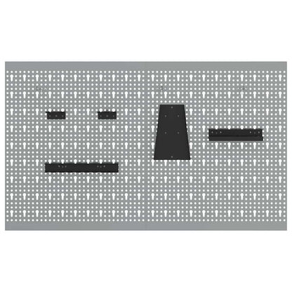 Aufbewahrungsbank 2 pcs Grau 100 x 1 x 60 cm
