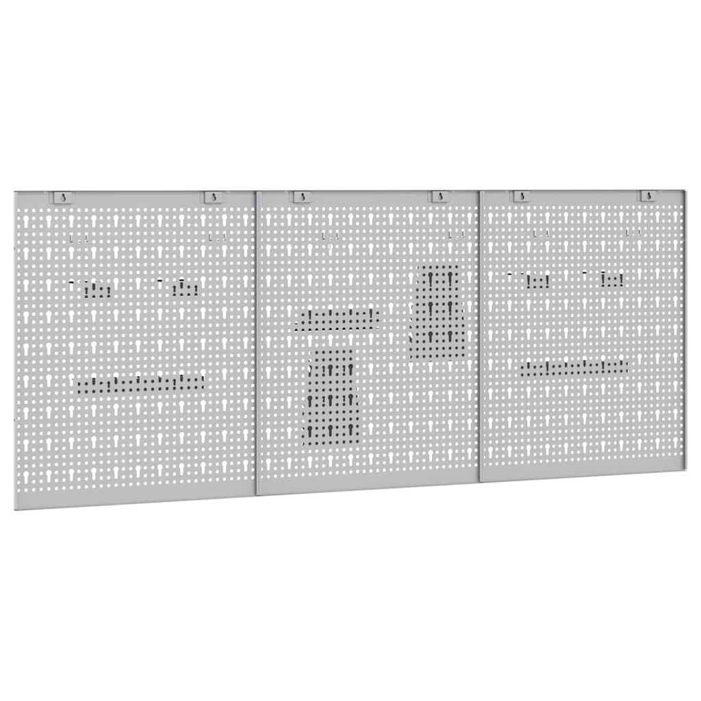Aufbewahrungsbank 3 pcs Grau 150 x 1 x 60 cm