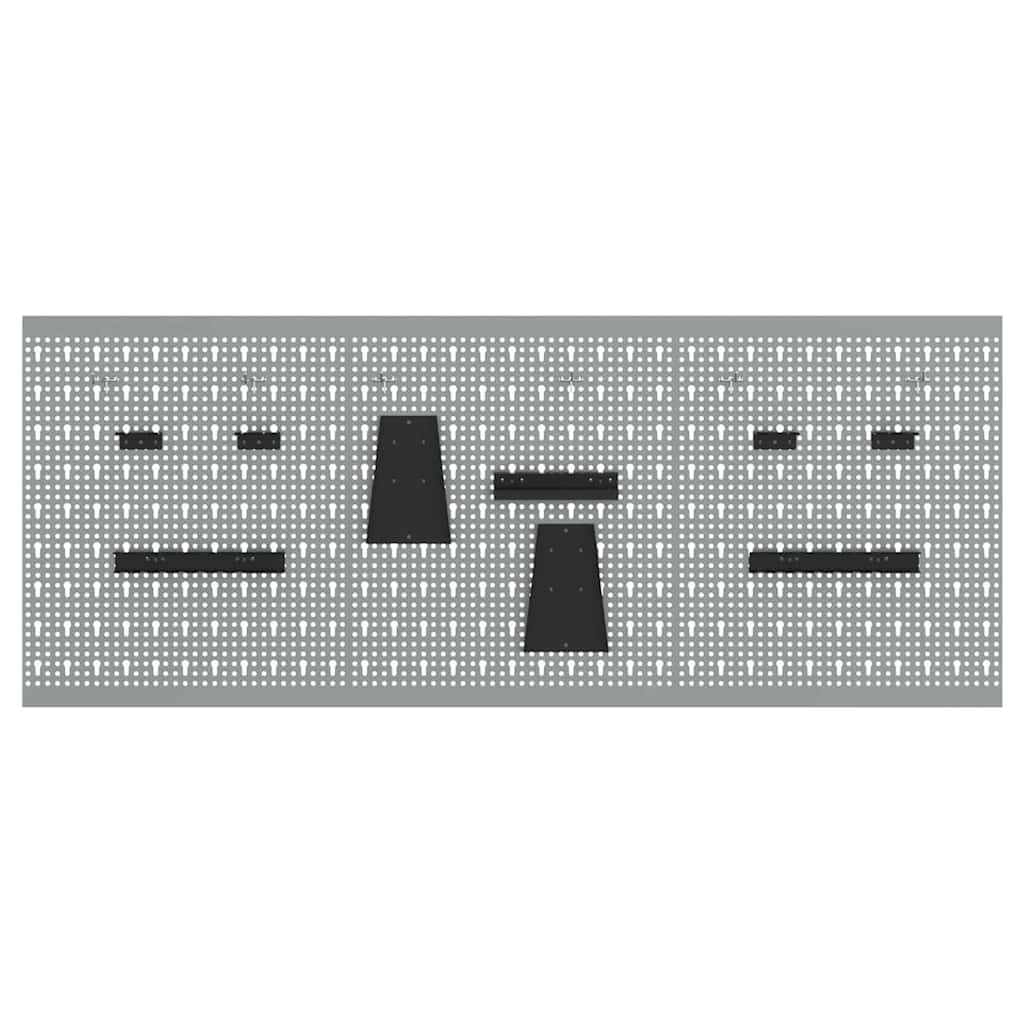 Aufbewahrungsbank 3 pcs Grau 150 x 1 x 60 cm