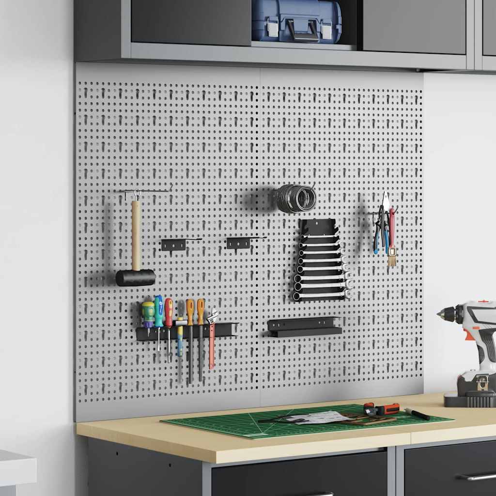 Aufbewahrungsbank 2 pcs Grau 100 x 1 x 80 cm