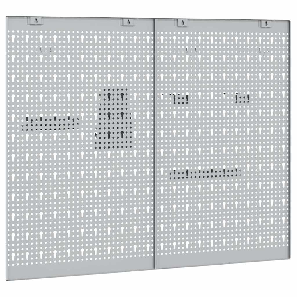 Aufbewahrungsbank 2 pcs Grau 100 x 1 x 80 cm