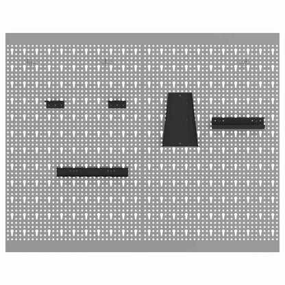 Aufbewahrungsbank 2 pcs Grau 100 x 1 x 80 cm