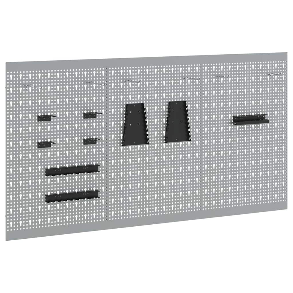 Aufbewahrungsbank 3 pcs Grau 150 x 1 x 80 cm