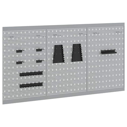 Aufbewahrungsbank 3 pcs Grau 150 x 1 x 80 cm