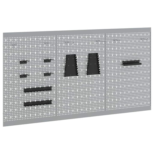 Aufbewahrungsbank 3 pcs Grau 150 x 1 x 80 cm