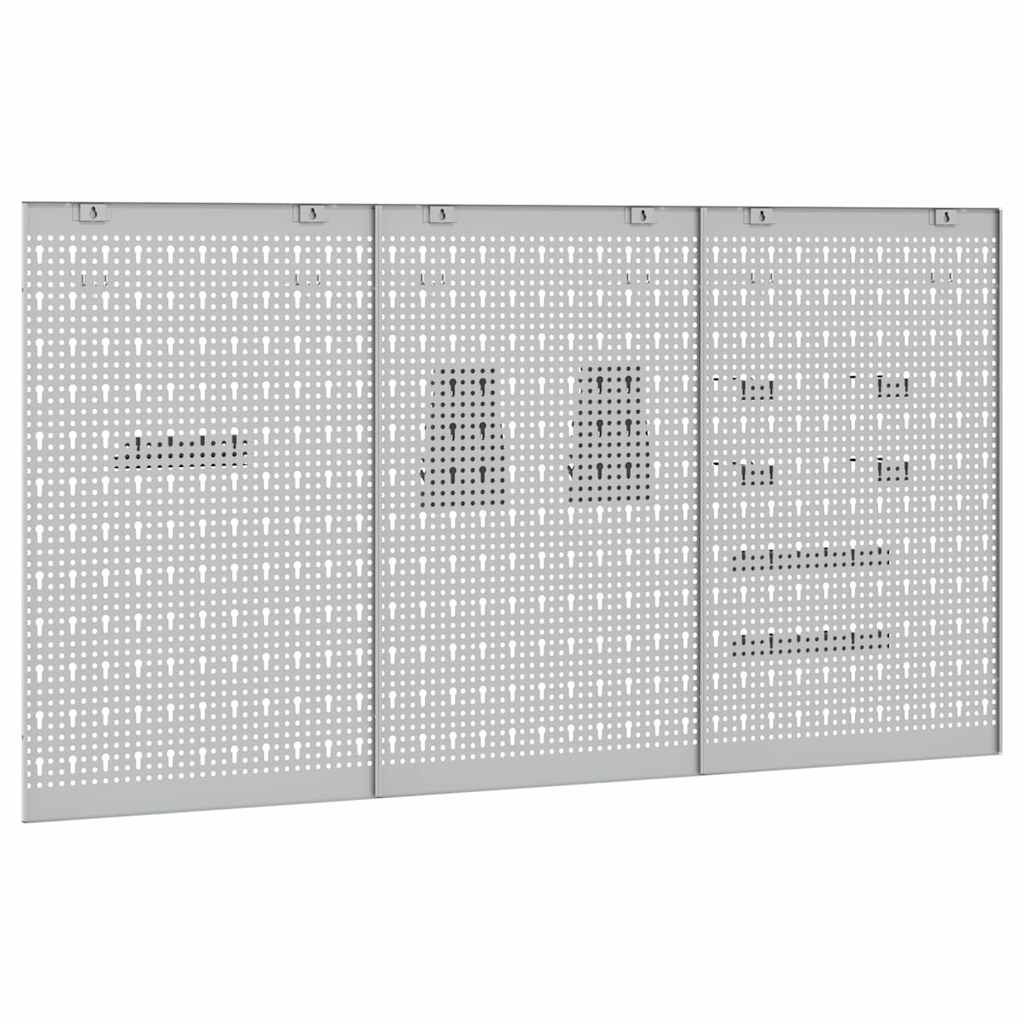 Aufbewahrungsbank 3 pcs Grau 150 x 1 x 80 cm