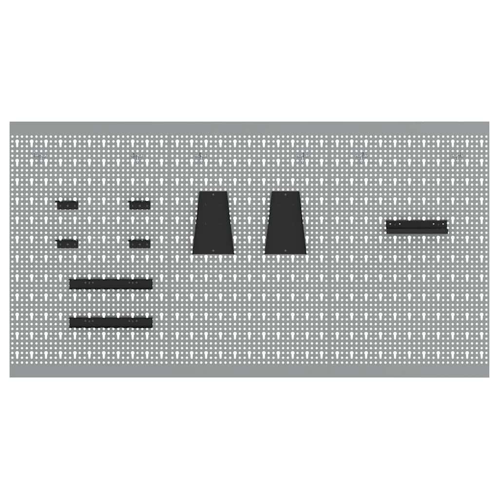 Aufbewahrungsbank 3 pcs Grau 150 x 1 x 80 cm