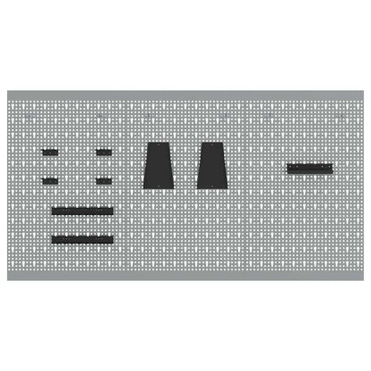 Aufbewahrungsbank 3 pcs Grau 150 x 1 x 80 cm